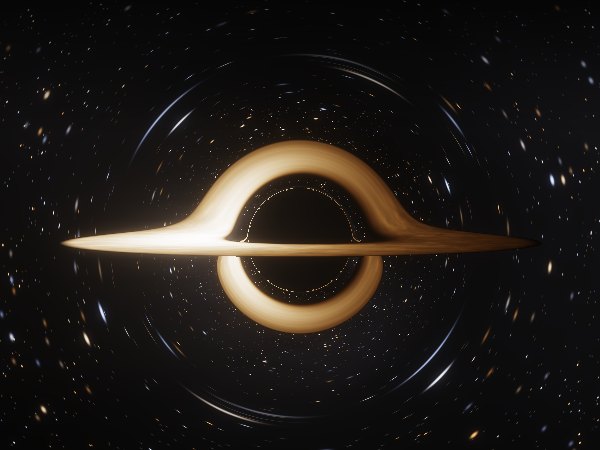 Black hole seen nearly edge-on, inclination 3 degrees