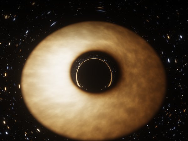 Black hole at inclination 50 degrees