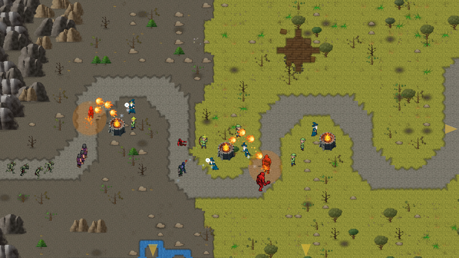 Steppes frontier — fire and frost wardens clash with the horde