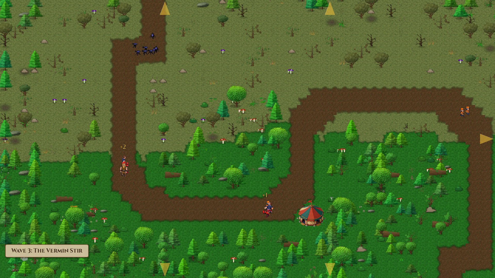 Deep forest — McClouds tent guards a winding forest path