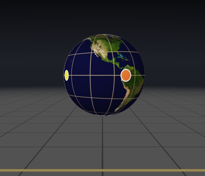 Globe at 50% showing more of the Pacific