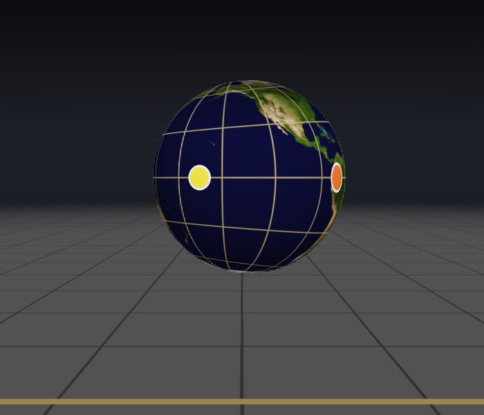 Globe at 90%, mostly Pacific