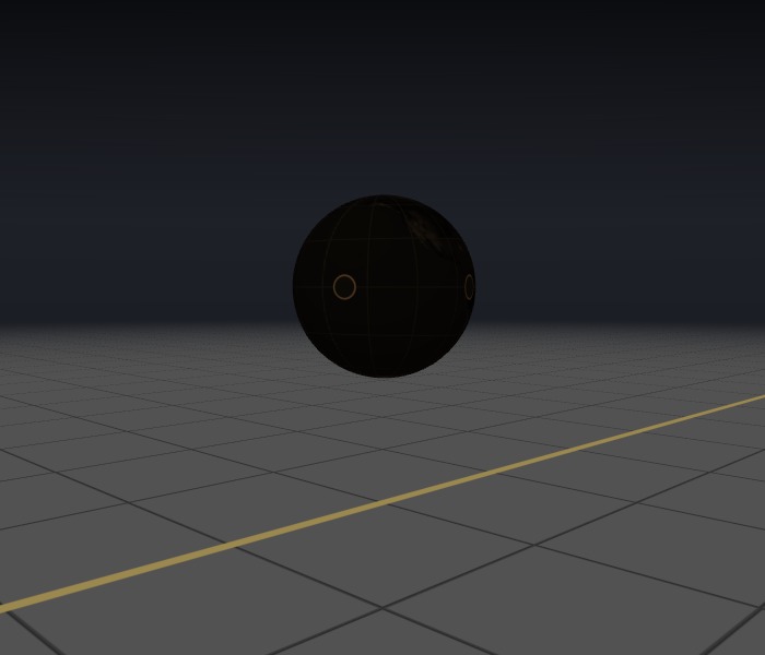 Very dim, red globe moving away