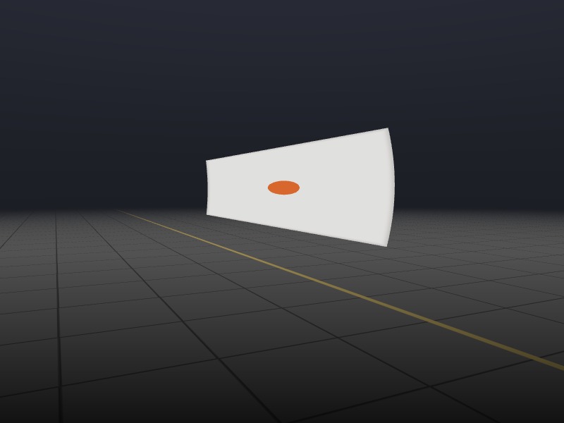 The die stretched and skewed into a long wedge