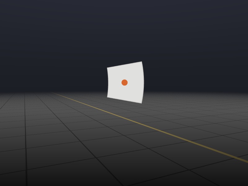 The die seen face-on, far to the left, normal width