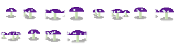 Procedurally generated fantasy mushroom variants
